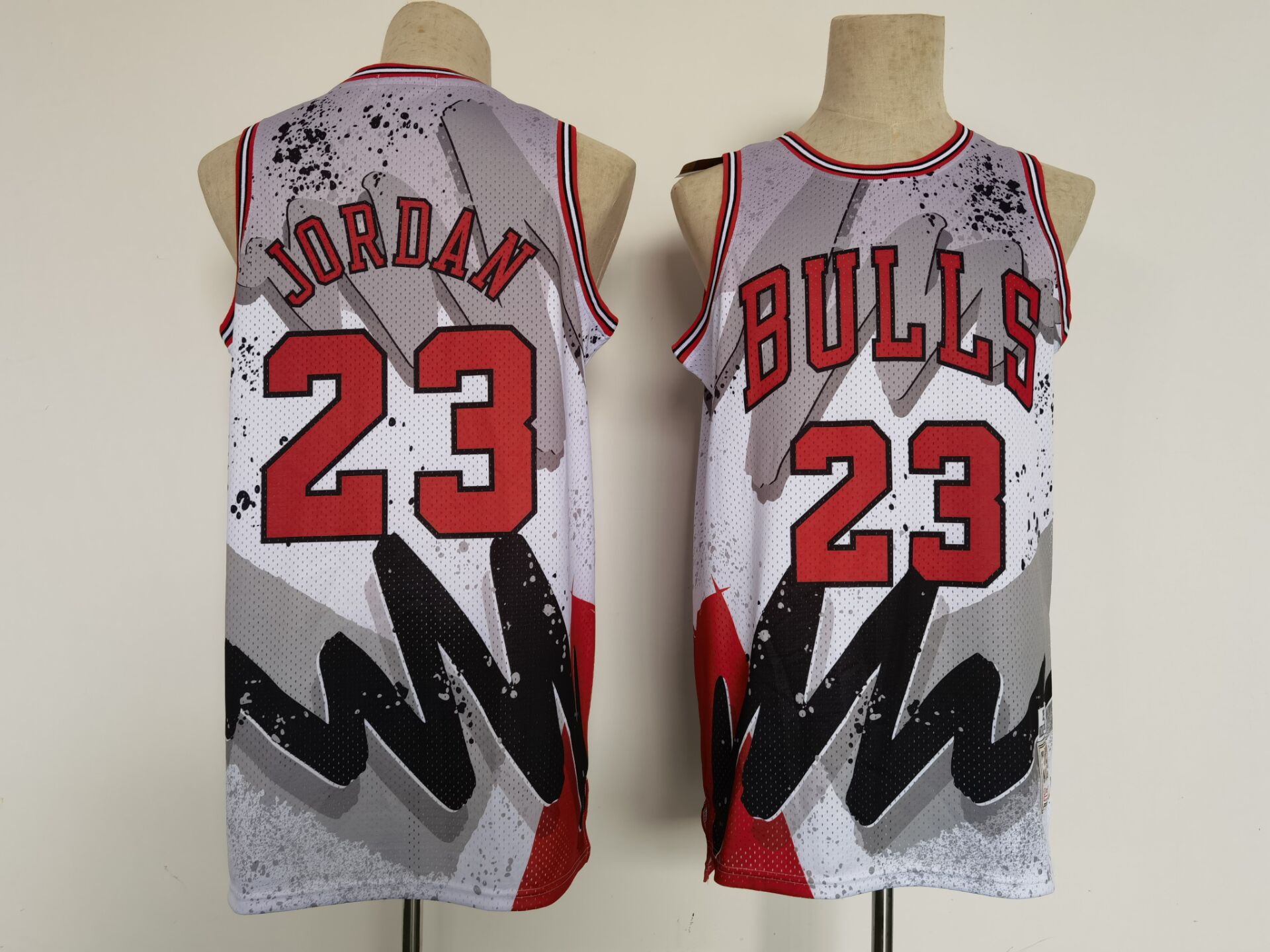 Cheap Men Chicago Bulls 23 Jordan Grey Hip hop version 2022 NBA Jersey